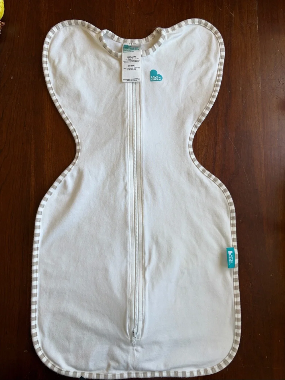 Love to Dream Organic Cotton Small Cream Swaddle 1.0 Tog